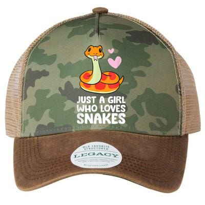 Just A Girl Who Loves Snakes Cute Snake Legacy Tie Dye Trucker Hat