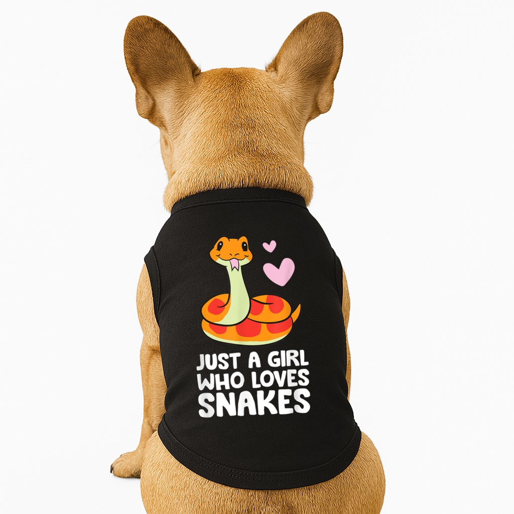 Just A Girl Who Loves Snakes Cute Snake Doggie Tank