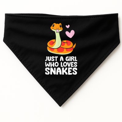 Just A Girl Who Loves Snakes Cute Snake USA-Made Doggie Bandana