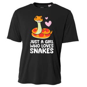 Just A Girl Who Loves Snakes Cute Snake Cooling Performance Crew T-Shirt