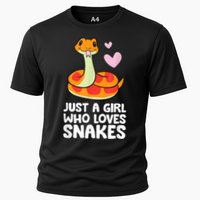 Just A Girl Who Loves Snakes Cute Snake Cooling Performance Crew T-Shirt