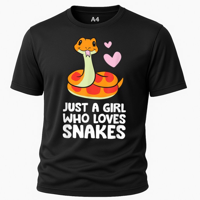 Just A Girl Who Loves Snakes Cute Snake Cooling Performance Crew T-Shirt