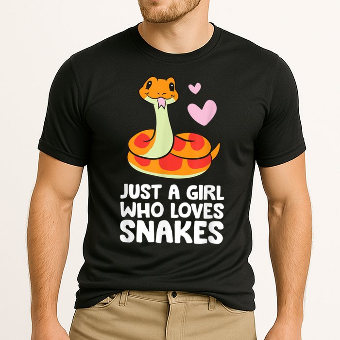 Just A Girl Who Loves Snakes Cute Snake Cooling Performance Crew T-Shirt