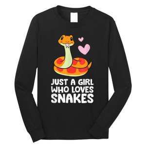 Just A Girl Who Loves Snakes Cute Snake Long Sleeve Shirt