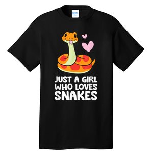 Just A Girl Who Loves Snakes Cute Snake Tall T-Shirt