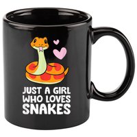 Just A Girl Who Loves Snakes Cute Snake 11oz C Handle Ceramic Mug