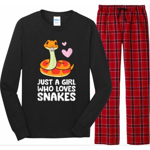 Just A Girl Who Loves Snakes Cute Snake Long Sleeve Pajama Set