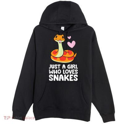 Just A Girl Who Loves Snakes Cute Snake Premium Pullover Hoodie