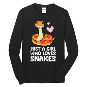 Just A Girl Who Loves Snakes Cute Snake Tall Long Sleeve T-Shirt