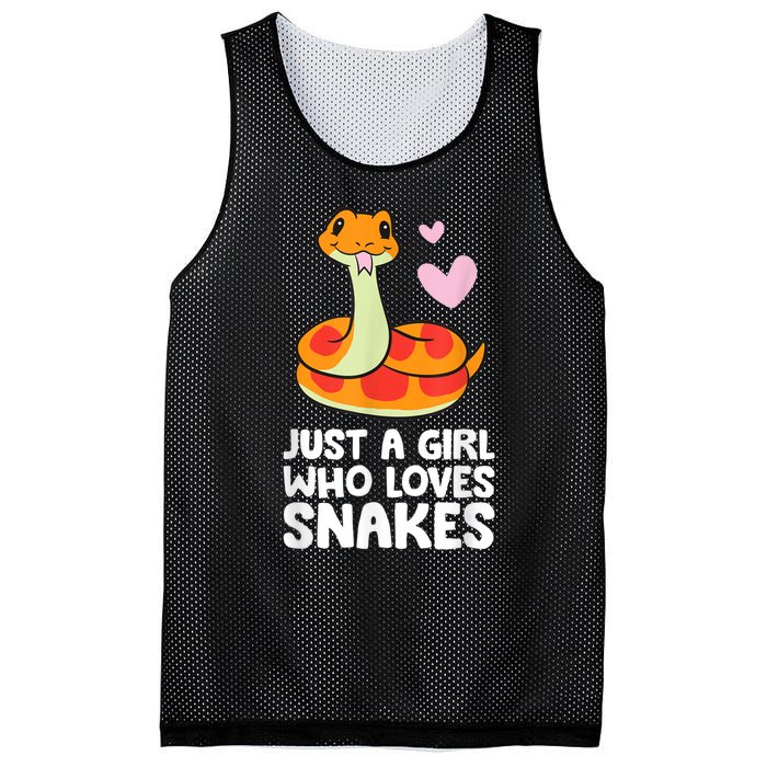 Just A Girl Who Loves Snakes Cute Snake Mesh Reversible Basketball Jersey Tank