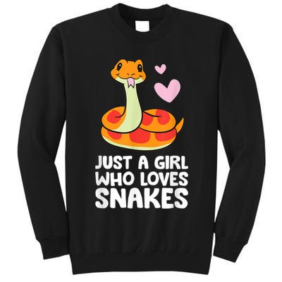 Just A Girl Who Loves Snakes Cute Snake Tall Sweatshirt