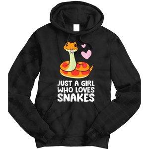 Just A Girl Who Loves Snakes Cute Snake Tie Dye Hoodie