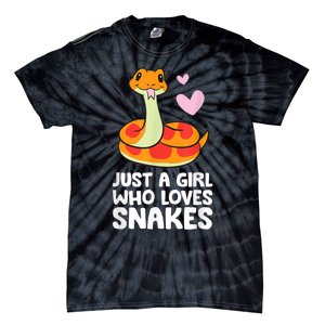 Just A Girl Who Loves Snakes Cute Snake Tie-Dye T-Shirt