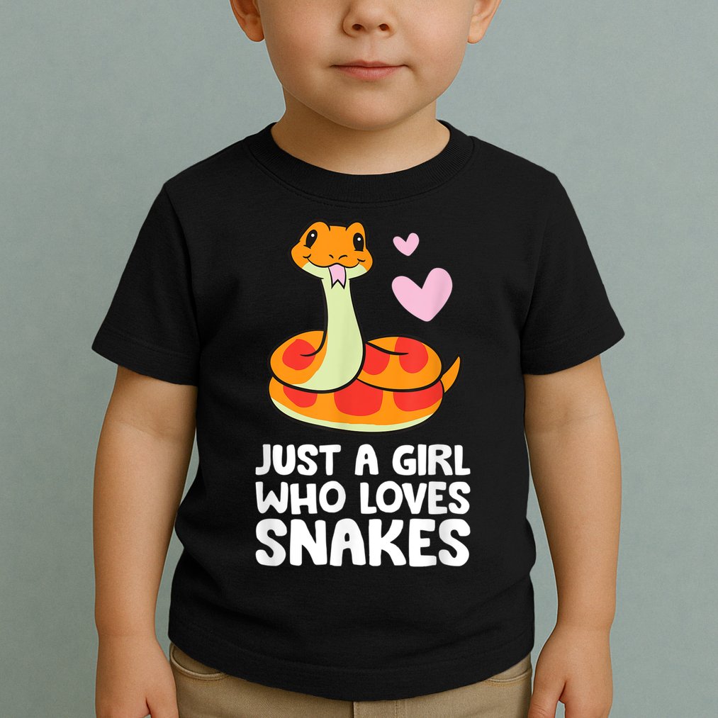 Just A Girl Who Loves Snakes Cute Snake Toddler T-Shirt