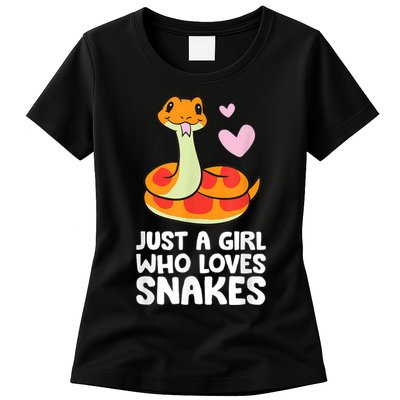 Just A Girl Who Loves Snakes Cute Snake Women's T-Shirt