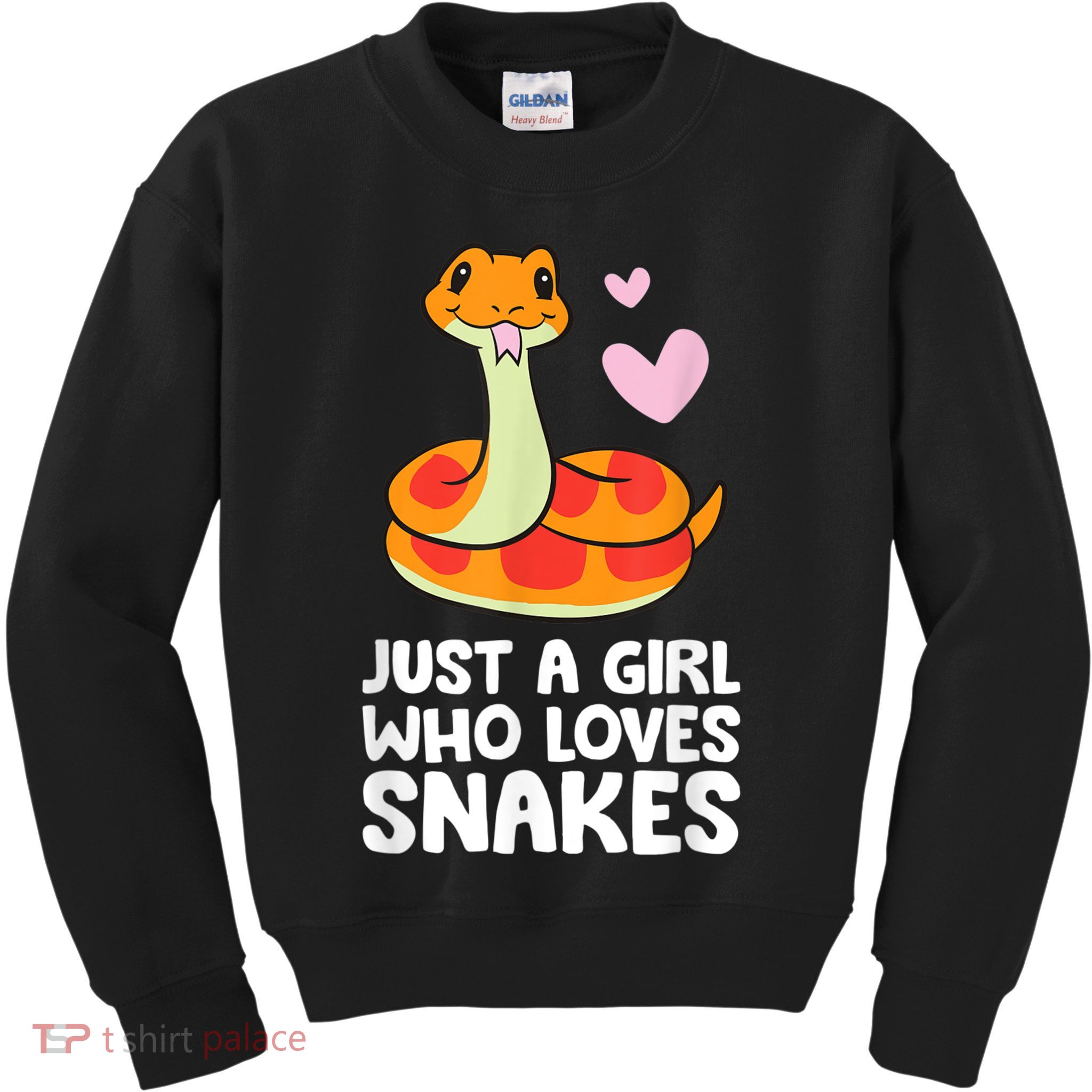 Just A Girl Who Loves Snakes Cute Snake Kids Sweatshirt