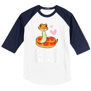 Just A Girl Who Loves Snakes Cute Snake Baseball Sleeve Shirt