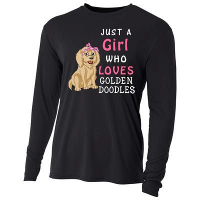 Just A Girl Who Loves Goldendoodles Cooling Performance Long Sleeve Crew