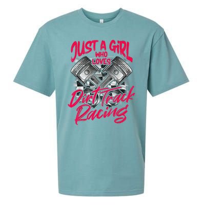 Just A Girl Who Loves Dirt Track Racing Wo Sueded Cloud Jersey T-Shirt