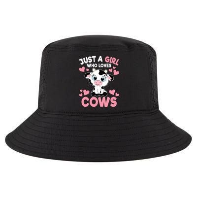 Just A Girl Who Loves Cows Cute Cow Print Girl Cool Comfort Performance Bucket Hat