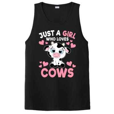 Just A Girl Who Loves Cows Cute Cow Print Girl PosiCharge Competitor Tank