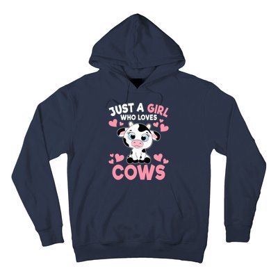 Just A Girl Who Loves Cows Cute Cow Print Girl Hoodie