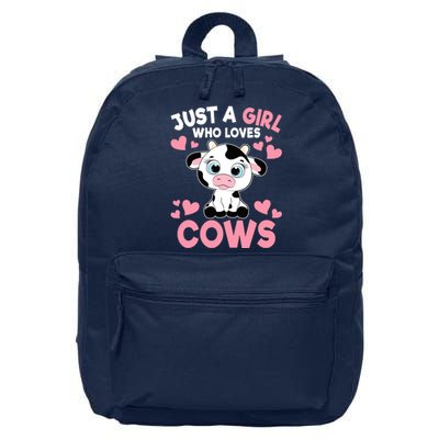 Just A Girl Who Loves Cows Cute Cow Print Girl 16 in Basic Backpack