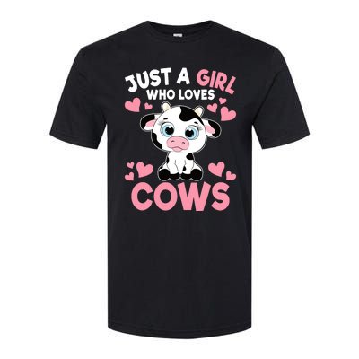 Just A Girl Who Loves Cows Cute Cow Print Girl Softstyle CVC T-Shirt