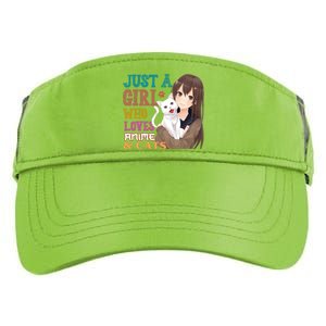 Just A Girl Who Loves Anime And Cats Adult Drive Performance Visor