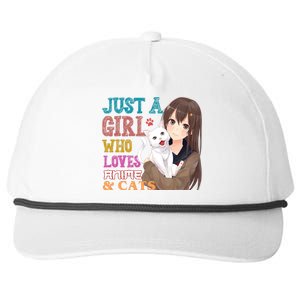 Just A Girl Who Loves Anime And Cats Snapback Five-Panel Rope Hat