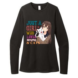 Just A Girl Who Loves Anime And Cats Womens CVC Long Sleeve Shirt