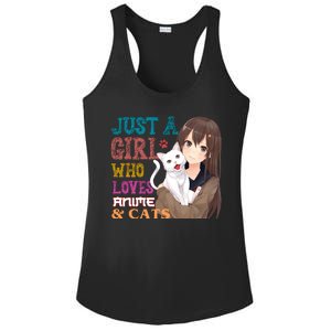 Just A Girl Who Loves Anime And Cats Ladies PosiCharge Competitor Racerback Tank