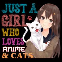 Just A Girl Who Loves Anime And Cats Womens Tank Top