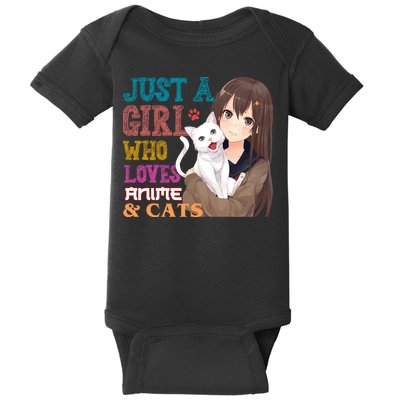 Just A Girl Who Loves Anime And Cats Baby Bodysuit