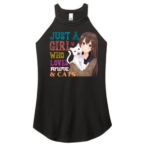 Just A Girl Who Loves Anime And Cats Women's Perfect Tri Rocker Tank