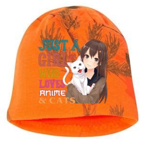 Just A Girl Who Loves Anime And Cats Kati - Camo Knit Beanie