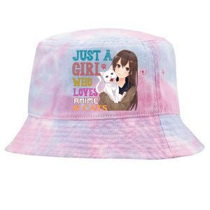 Just A Girl Who Loves Anime And Cats Tie-Dyed Bucket Hat