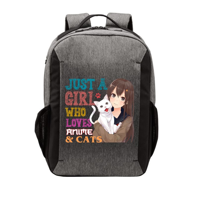 Just A Girl Who Loves Anime And Cats Vector Backpack