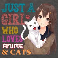 Just A Girl Who Loves Anime And Cats Vector Backpack