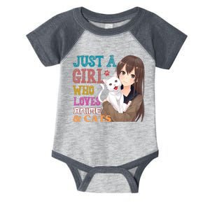 Just A Girl Who Loves Anime And Cats Infant Baby Jersey Bodysuit