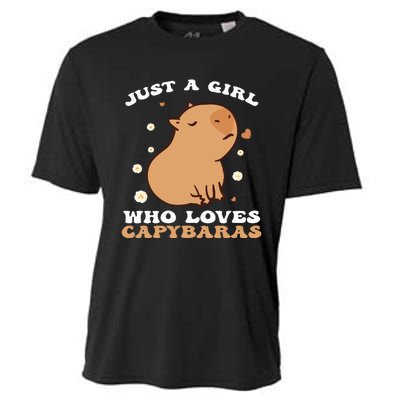 Just A Girl Who Loves Capybaras Cooling Performance Crew T-Shirt