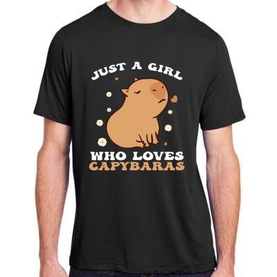 Just A Girl Who Loves Capybaras Adult ChromaSoft Performance T-Shirt