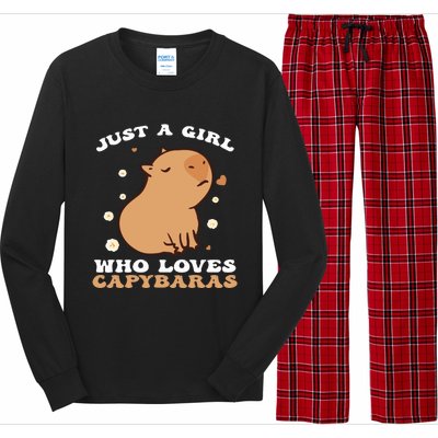 Just A Girl Who Loves Capybaras Long Sleeve Pajama Set