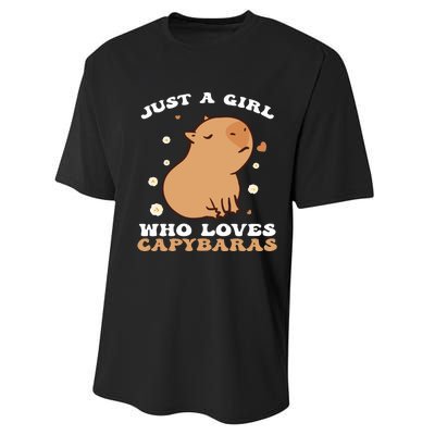 Just A Girl Who Loves Capybaras Performance Sprint T-Shirt