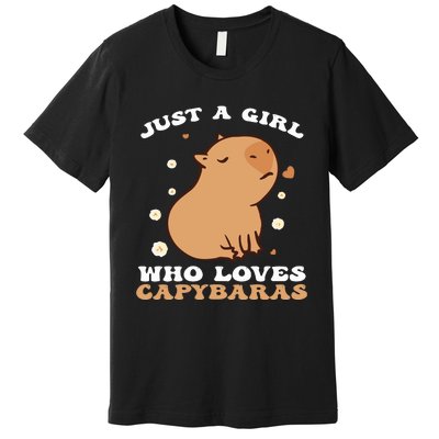 Just A Girl Who Loves Capybaras Premium T-Shirt