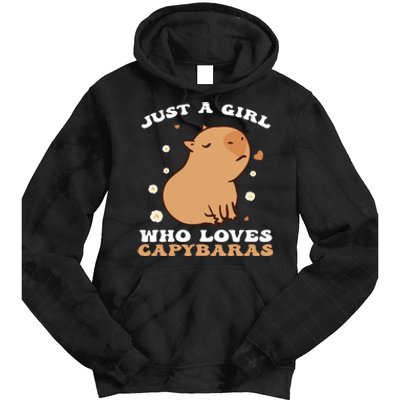 Just A Girl Who Loves Capybaras Tie Dye Hoodie