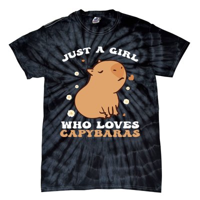 Just A Girl Who Loves Capybaras Tie-Dye T-Shirt