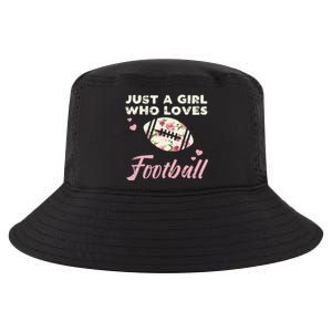 Just A Girl Who Loves American Football Flowers Women Cool Comfort Performance Bucket Hat