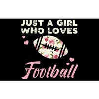 Just A Girl Who Loves American Football Flowers Women Bumper Sticker