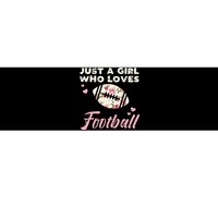 Just A Girl Who Loves American Football Flowers Women Bumper Sticker